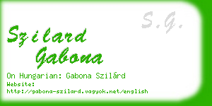 szilard gabona business card